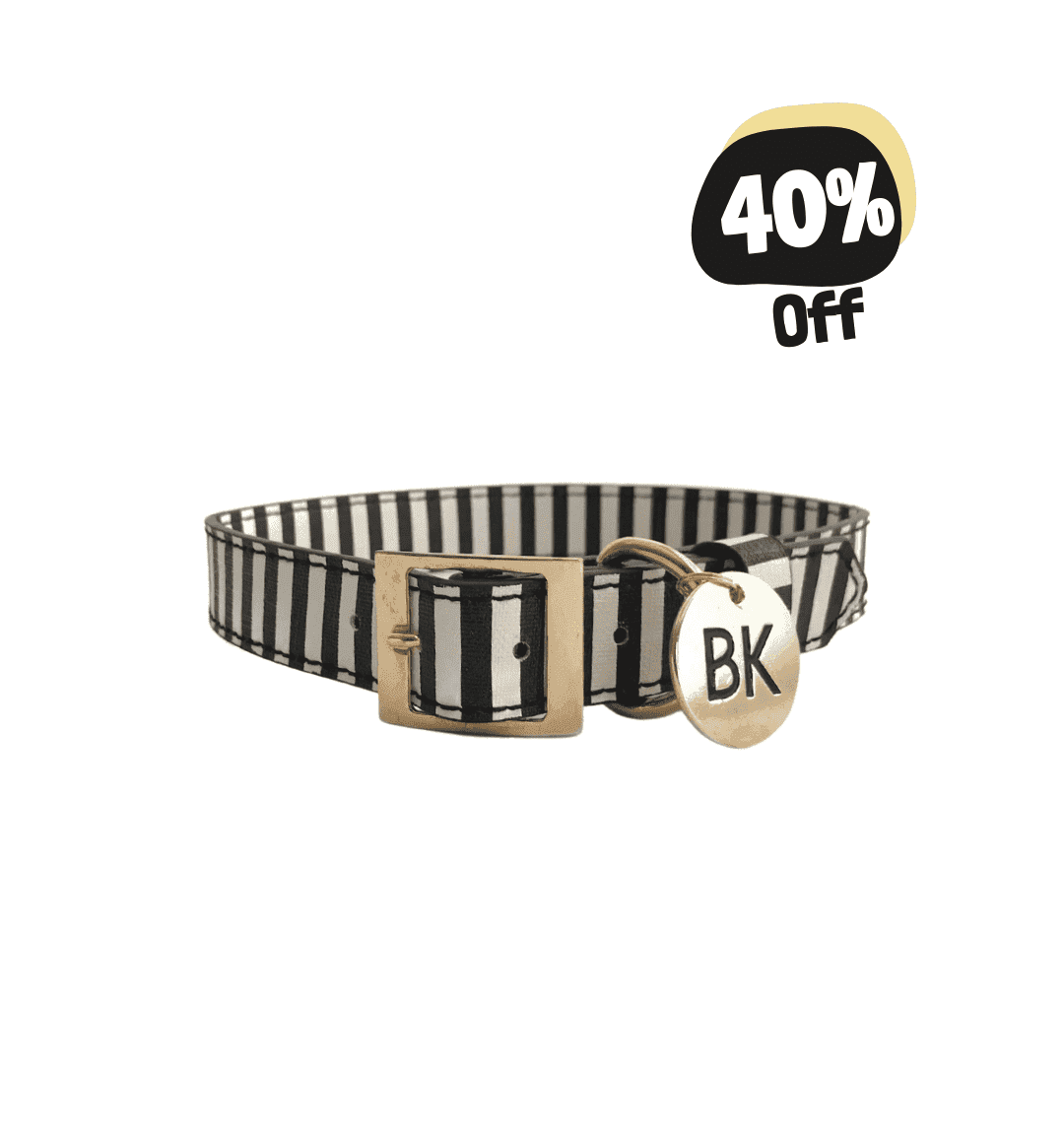 COLLAR BLACK AND WHITE CUERO VEGANO