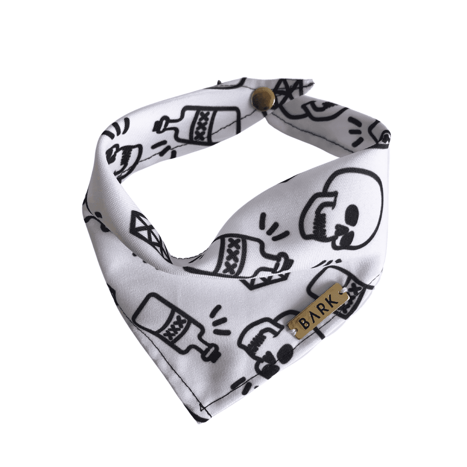 BANDANA OLD WHITE SKULLS