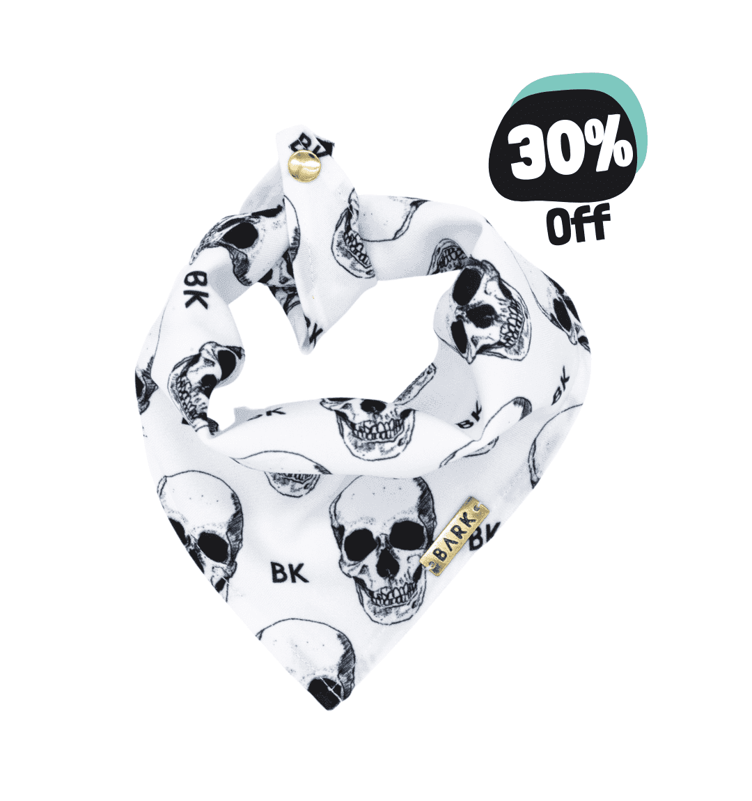 BANDANA WHITE SKULLS