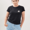 BLACK T-SHIRT CAT MOM